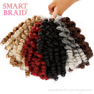 Synthetic Crochet Braiding Hair Jamaican Bounce Crochet Hair 20strands 8" Synthetic Crochet Hair Extension Ombre Jumpy Wand Curl